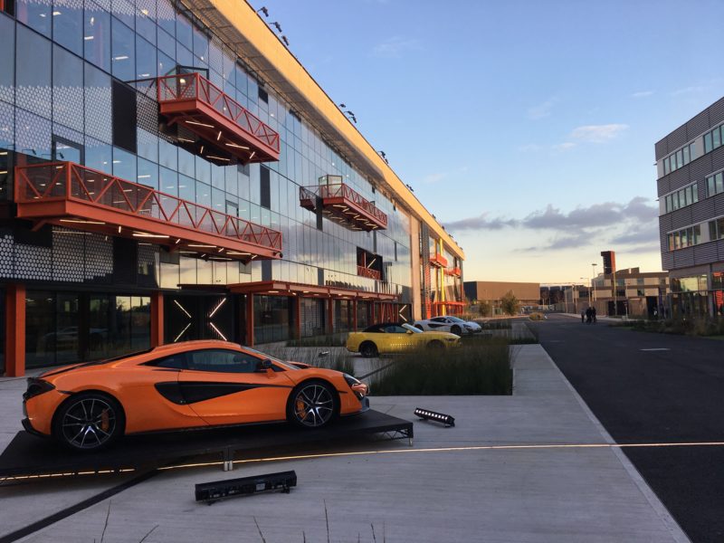 Cars at a Smart Live product launch event