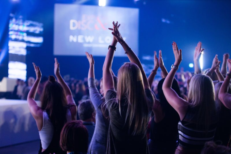 audience members applauding