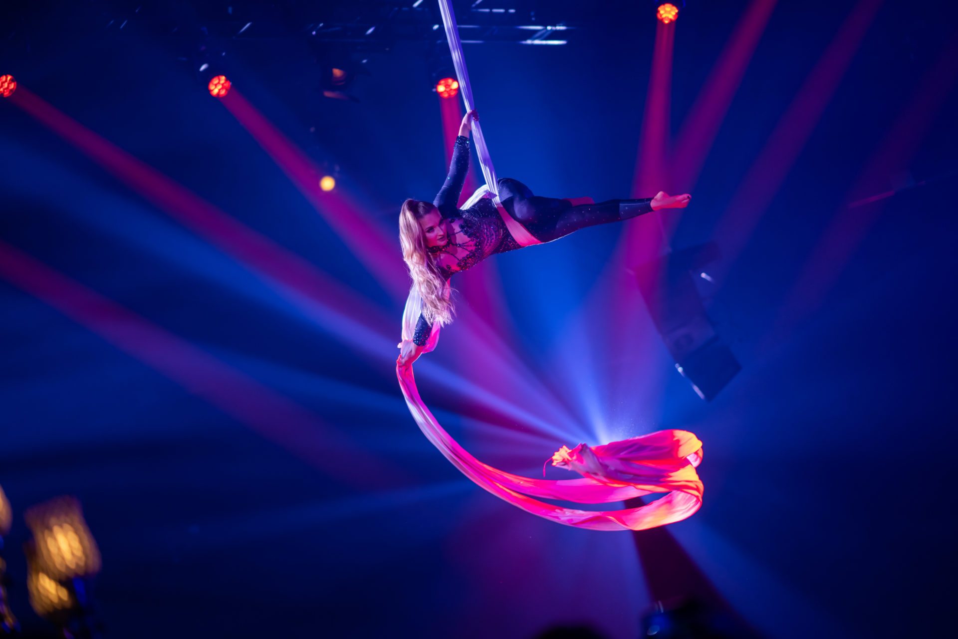 Woman performing at awards show