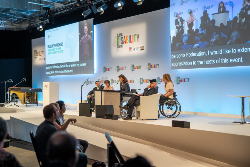 Panel at the global disability summit
