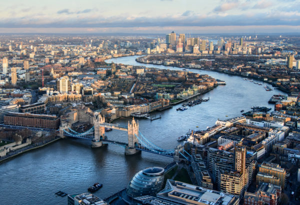 Aerial view of London